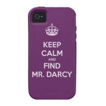 Keep Calm and Find Mr. Darcy Jane Austen iPhone 4 Covers