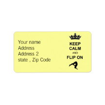 Keep Calm and Flip on Personalized Address Label