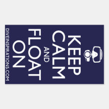 Keep Calm and Float On Rectangle Stickers
