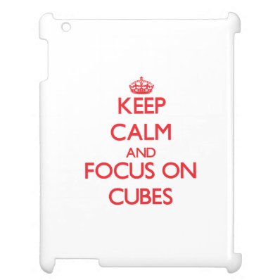 Keep Calm and focus on Cubes iPad Case
