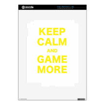 Keep Calm and Game More iPad 2 Decals