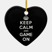 Keep Calm and Game On Christmas Ornament