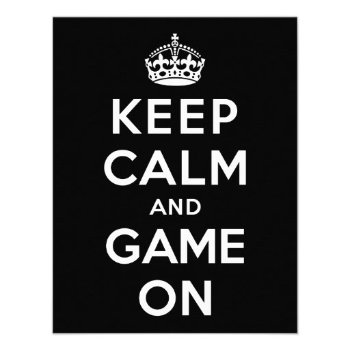 Keep Calm and Game On Personalized Announcements