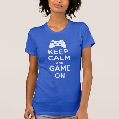 Keep calm and game on tee shirt