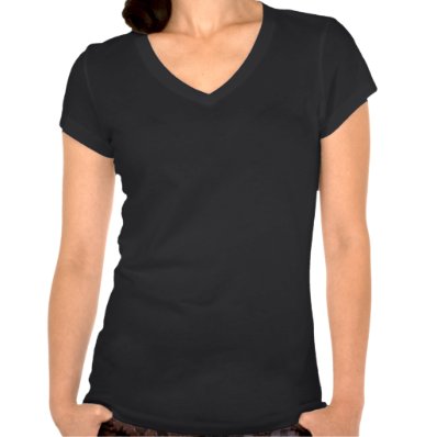 Keep Calm and Garden On Black-V Neck Ladies Tees