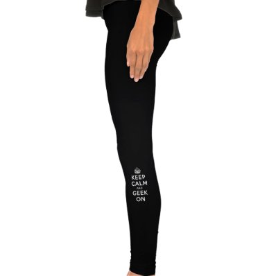 Keep Calm and Geek On Legging Tights