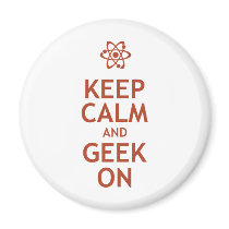 Keep Calm and Geek On magnets