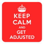 Keep Calm and Get Adjusted Stickers