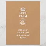 Keep Calm and Get Reiki Custom Flyer