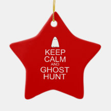 Keep Calm and Ghost Hunt (Parody) Christmas Tree Ornaments