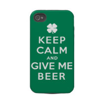 Keep Calm and Give Me Beer Iphone 4 Tough Cover