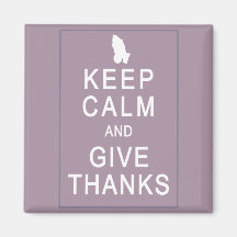 Keep Calm and Give Thanks with Praying Hands Refrigerator Magnet