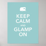 Keep Calm and Glamp On - RV Glamping Poster