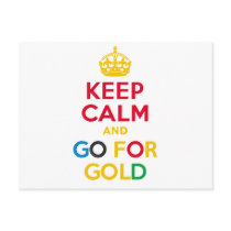 KEEP CALM and GO FOR GOLD Postcards
