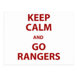 Keep Calm and Go Rangers Postcards