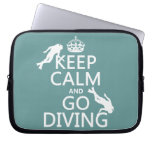 Keep Calm and Go (scuba) Diving (all colors) Laptop Sleeves