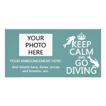 Keep Calm and Go (scuba) Diving (all colors) Picture Card