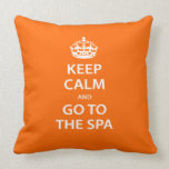 Keep Calm and Go To the Spa Throw Pillow