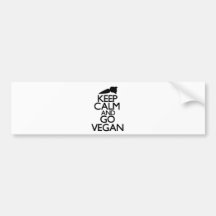 Keep calm and go vegan bumper sticker