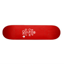 Keep Calm and Golf On - available in all colors Skate Board Deck