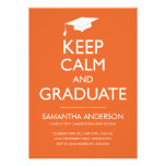 Keep Calm and Graduate Invitation - Orange