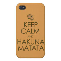 Keep Calm and Hakuna Matata Case For iPhone 4