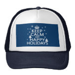Keep Calm and Happy Holidays Hats