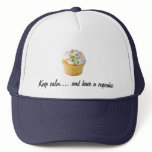 Keep calm and have a cupcake mesh hats