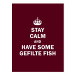 Keep calm and have some Gefilte Fish Post Card