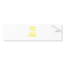 Keep Calm and Hit a Homer Bumper Sticker