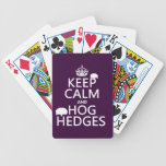 Keep Calm and Hog Hedges (Hedgehogs) (all colors) Bicycle Poker Deck