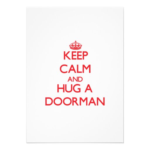 Keep Calm and Hug a Doorman Card