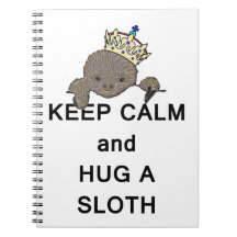 Keep Calm and Hug a Sloth Meme Note Books