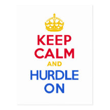 KEEP CALM and HURDLE ON Post Card