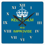 Keep calm and improvise wall clocks