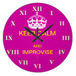 Keep calm and improvise wall clocks