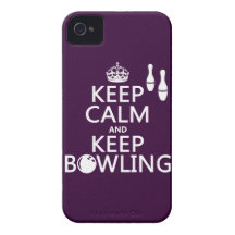 Keep Calm and Keep Bowling - all colours iPhone 4 Case-Mate Cases