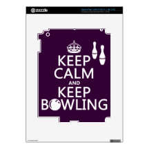 Keep Calm and Keep Bowling - all colours Decal For iPad 3