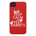 Keep Calm and Keep Rabbits - all colors Case-Mate iPhone 4 Cases