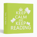 Keep Calm and Keep Reading Binders