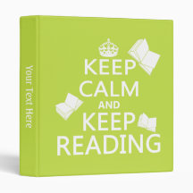 Keep Calm and Keep Reading Binders