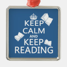 Keep Calm and Keep Reading Christmas Tree Ornament