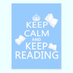 Keep Calm and Keep Reading postcards