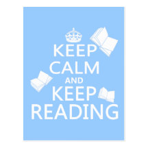 Keep Calm and Keep Reading Post Card