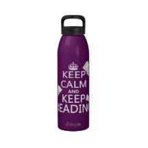 Keep Calm and Keep Reading Reusable Water Bottles