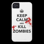 keep calm and kill zombies iphone 4 case