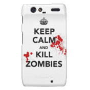 keep calm and kill zombies motorola droid RAZR cover