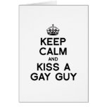 KEEP CALM AND KISS A GAY GUY CARD