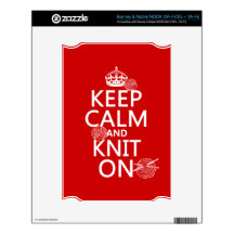 Keep Calm and Knit On - all colors Decals For The NOOK