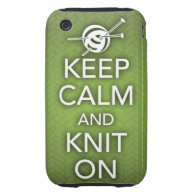 Keep Calm and Knit On iPhone 3 Case